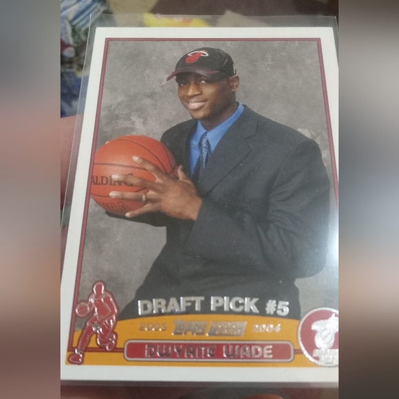 2003- '04 Topps #225 Dwayne Wade RC Draft Pick Miami Heat - Picture 2 of 7